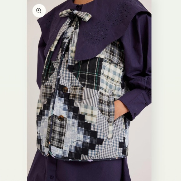 Damson Madder Maxxy Patchwork Gilette Vest - Picture 3 of 4